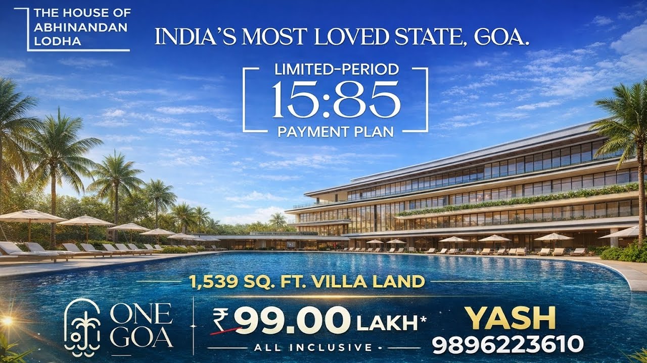 Goa Me Villa Land Sirf ₹99 Lakh | 15:85 Payment Plan | One Goa Project