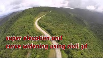 Super elevation and curve widening using civil 3d