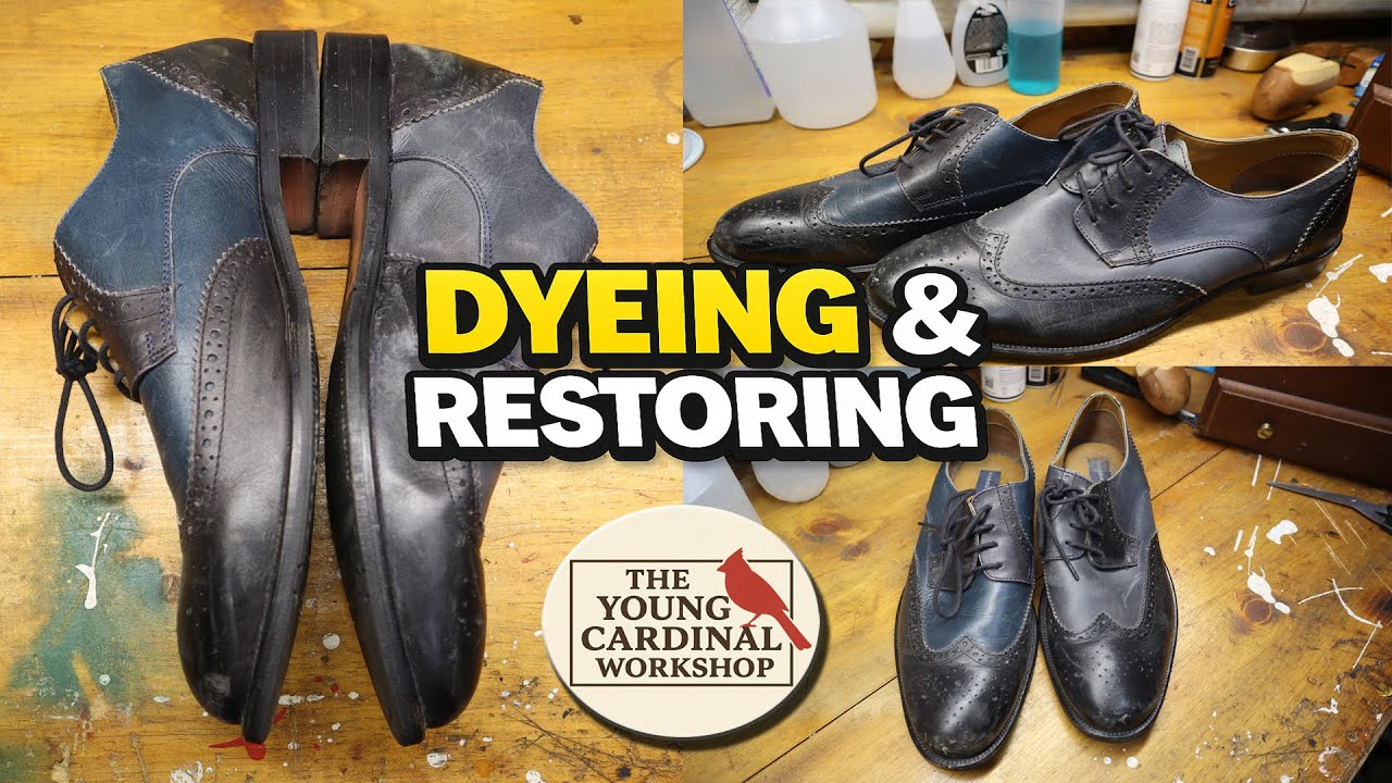 Dyeing and Restoring A Pair of Discolored Georgio Brutini Dress Shoes