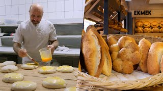 Секреты идеального турецкого хлеба раскрыты! Готовим чудесный Мягкий, Вкусный Хлеб в пекарне!
