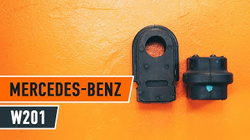 How to change Front stabilizer bushes on MERCEDES-BENZ 190 W201 TUTORIAL | AUTODOC