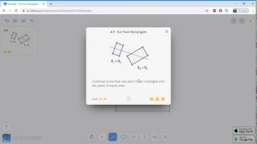 4.5 Euclidea - Cut Two Rectangles - Soluce 5L 5E