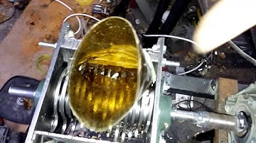 First run of shredder for plastic waste