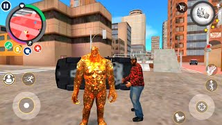 Rope hero vice town game | Mutant stone man new city game place | Transformer car military base screenshot 4