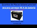 Dimensionamento de placas solares para carregamento de banco de bateria 90Amperes off grid 12 volts