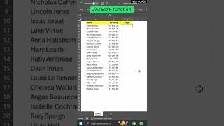 Calculate Your Age with DATEDIF Function in Excel