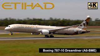 Etihad Airways - Boeing 787-10 Dreamliner (A6-BME) takeoff, Vienna Airport, Runway 16 #planespotting
