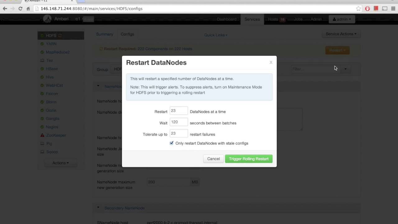 Managing 2K cluster using Apache Ambari