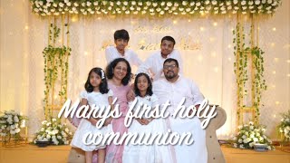 Mary Grace Alex’s first holy communion!🕊️