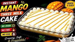 No Oven there milk Cake Recipe | Soft,Moist  Mango three milk Cake | RR daily cooking screenshot 4