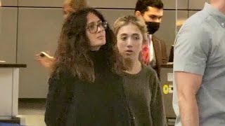 Salma Hayek Captivates At LAX With Daughter Valentina By Her Side