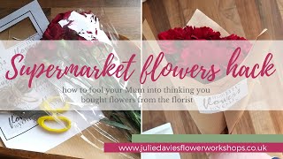How can I make supermarket flowers look like they came from the florist?