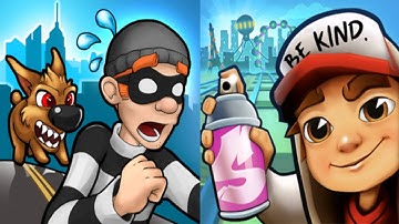 Robbery Bob vs Subway Surfers New Update Gameplay Android,ios Part 27