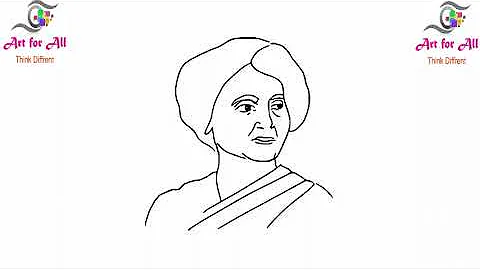 How To Draw Indira Gandhi Step by Step For Beginner