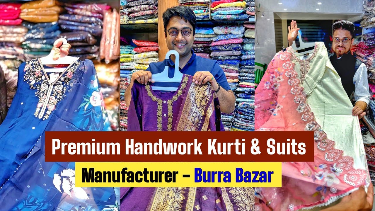 Pure Chinon Printed & Handwork Kurti & Suits Manufacturer in Kolkata , Barabazar - ANUP FABRICS 🔥🔥