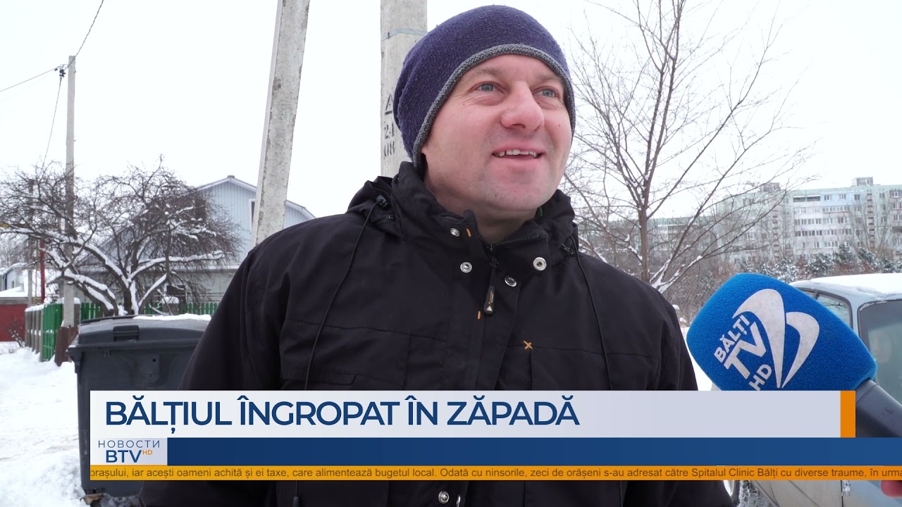 Bălțiul îngropat în zăpadă