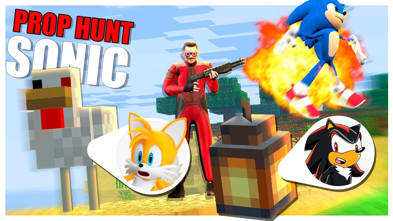 Esconde Esconde especial SONIC, Momentos Engraçados no Gmod PropHunt