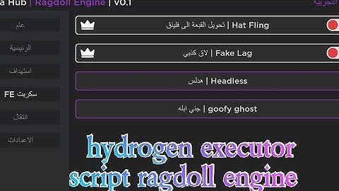 hydrogen executor script ragdoll engine go to pin comment to try the script enjoy