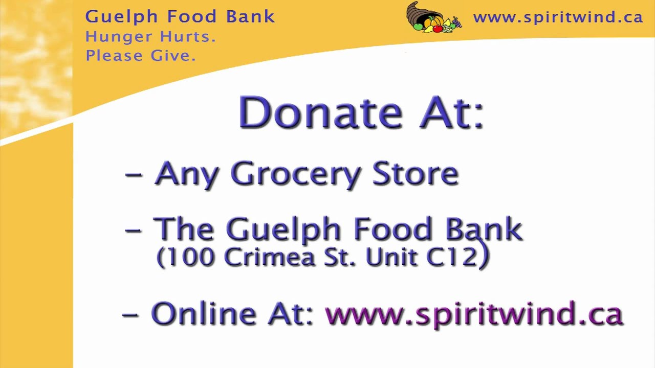 Guelph Food Bank YouTube