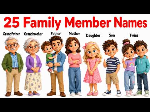 Family Members Name English For Baby and Toddlers