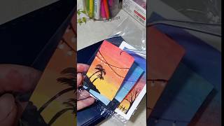 Mini watercolour Art #scenery #minipainting #watercolor #shorts