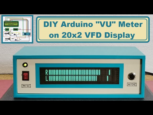 DIY Arduino VFD display 20x2 VU Meter (Volume Unit) - YouTube