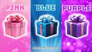 Choose Your Gift🎁|3 gift box challenge Pink💗Blue 💙 Purple 💜#giftboxchallenge #pinkvsblue