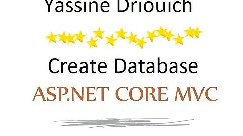 Create database using Entity Framework Core Code First in Darija