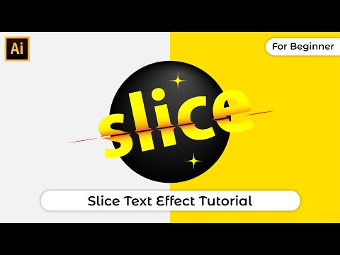 Simple Slice Text Effect - Adobe Illustrator Tutorial