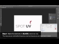 How to set up a file correctly for Spot UV printing in Photoshop