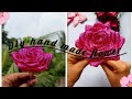 "Diy handmade ribbon glitter flower 🌹! Easy ribbon rose craft !best Handmade gift ideas💜"