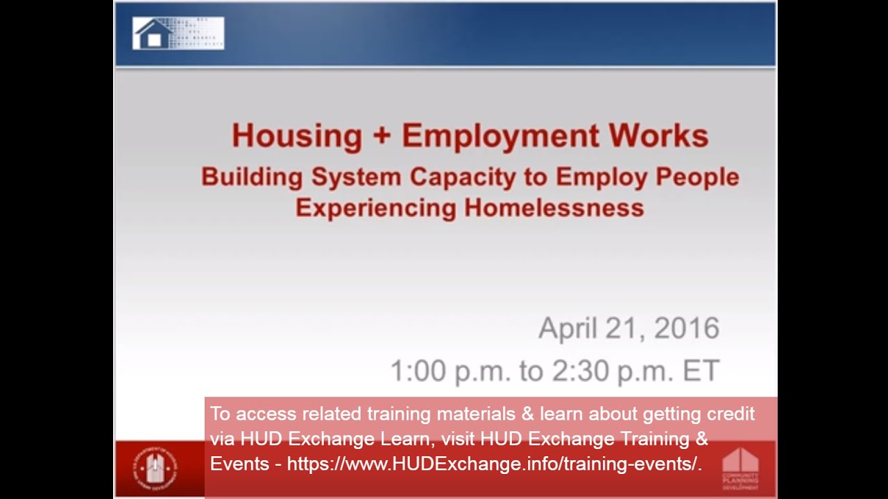Housing + Employment Works: CoC and Workforce Partnerships to Serve WIOA  Population Priorities - HUD Exchange