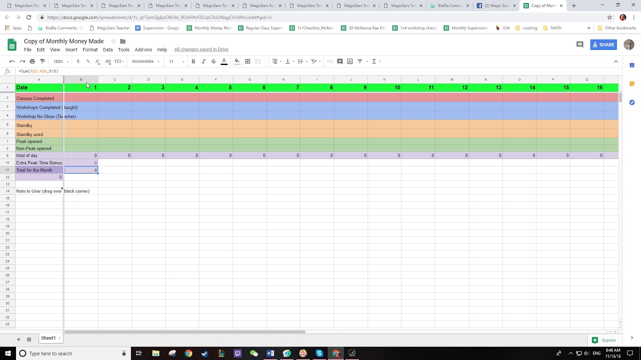 Magic Ears: Monthly Money and Slot Tracker