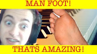 OMEGLE BUT A GUY PLAYS PIANO WITH FEET!