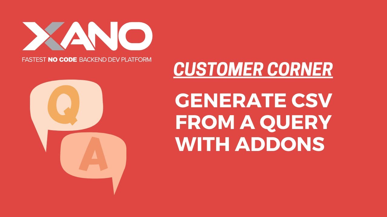 Customer Corner - Generate CSV when your Query Contains Addons