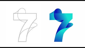 How to Design a Logo in CORELDRAW 2021 | Letter 7 Logo Design Tutorial - AHSAN SABRI