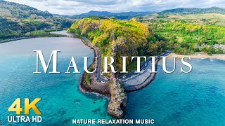 FLYING OVER MAURITIUS (4K UHD) Enjoy the beauty Mauritius Island with Relaxing Music | 4K LIVE VIDEO