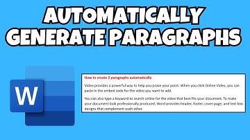 How to get a paragraph automatically for practice in MS Word