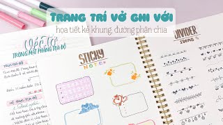 Calli & Bujo] Gợi ý các mẫu khung và đường phân chia trang trí vở ...