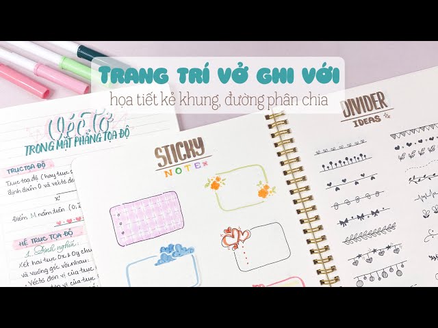 Calli & Bujo] Gợi ý những hình mẫu khuông và lối phân loại tô điểm vở ...