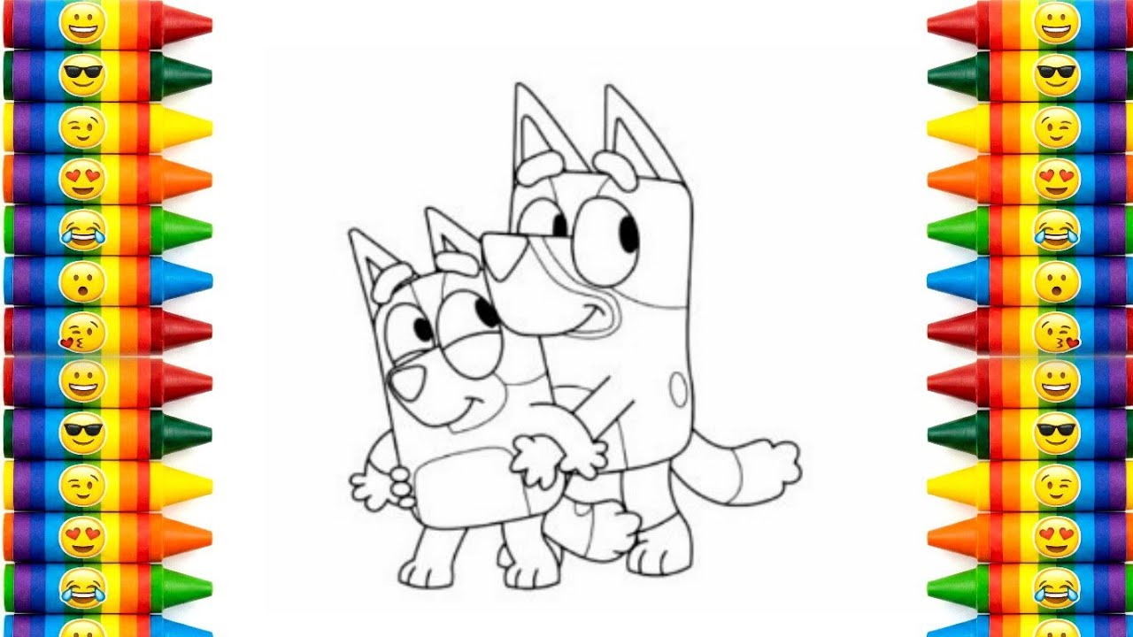 Рисование Блюи для детей | Простое рисование и раскрашивание