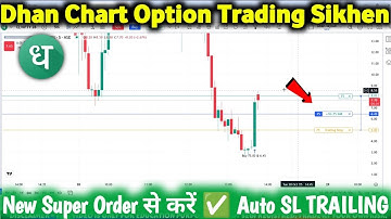 Dhan Chart Option trading kaise karen | Dhan Chart me Super Order lagaye | Auto SL Trailing on Chart