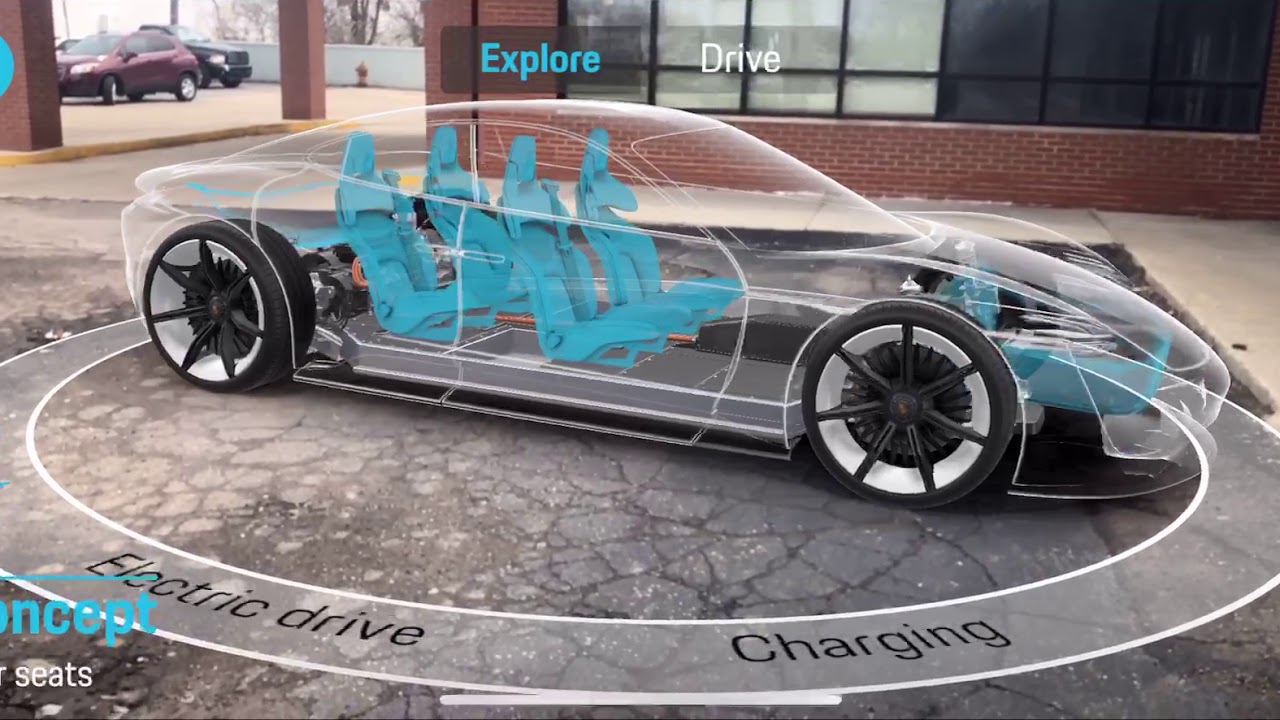 Porsche Mission E Augmented Reality App - YouTube