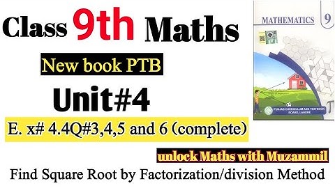 Class 9th Math New Book Exercise 4.4 Q#3,4,5and6-Exercise 4.4 Q#3,4,5and6- PTB