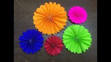 Easy Paper Rosette Flower Hanging Room Decor Tutorial
