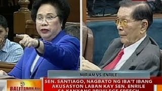 BT: Santiago, nagbato ng iba't ibang akusasyon vs Enrile sa kanyang privelege speech
