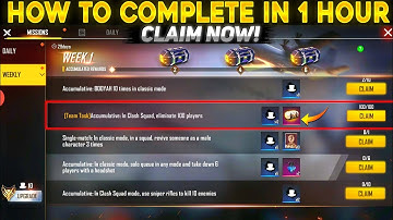 HOW TO COMPLETE ACCUMULATIVE IN CLASH SQUAD, ELIMINATE 100 PLAYERS | FREE FIRE TEAM TASK MISSION