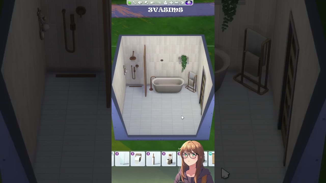 Trying to build a bathroom with Sleek Bathroom Kit | The Sims 4 