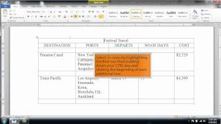Microsoft Word 2010 Tutorial 02: Creating Tables #2