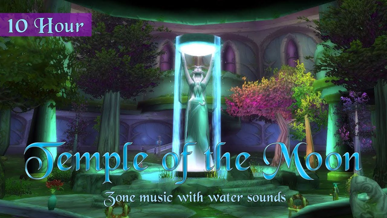 Temple of the Moon Music  Water Ambience 10 hour World of Warcraft for Relaxing Sleep ASMR